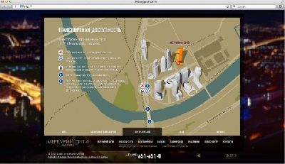 В «Бюро Пирогова» разработали сайт для одной из башен ММДЦ «Москва-Сити» — «Меркурий Сити»