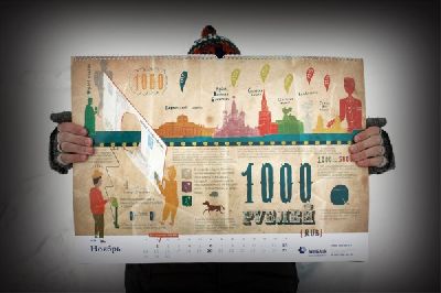 «MOST Creative Club» подготовил для «БИНБАНКА» энциклопедию российских денег в формате календаря
